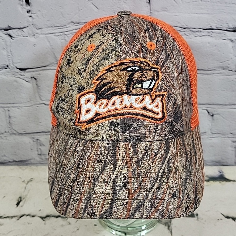 Oregon State Beavers Hat Camo Orange Snapback Football Fan Ball Cap